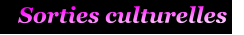 Sorties culturelles